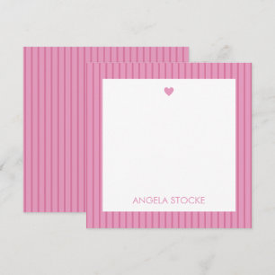 Personalized Pink Stripe Card