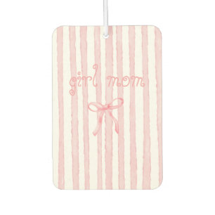 Personalized Pink Stripes Coquette Custom Text Air Freshener