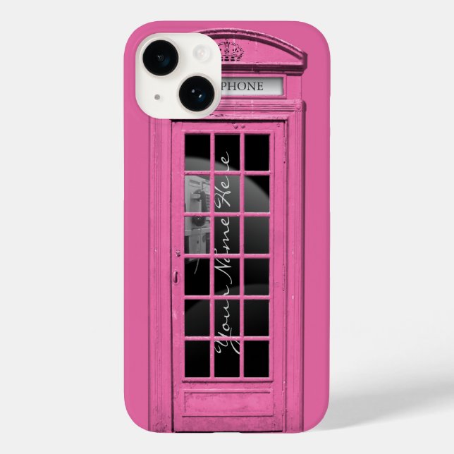 Personalized Pink Telephone Case-Mate iPhone Case (Back)