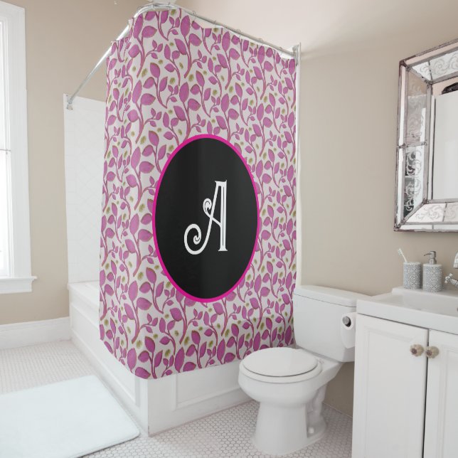 Personalized pink vine floral pattern  (In Situ)