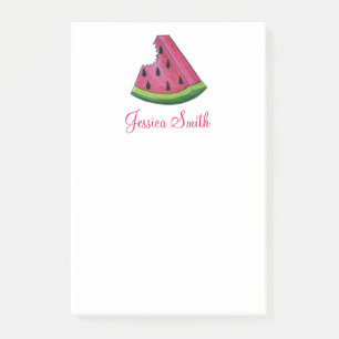 Personalized Pink Watermelon Fruit Slice Post Its Post-it Notes