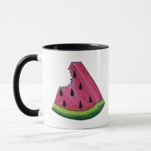 Personalized Pink Watermelon Juicy Fruit Picnic Mug