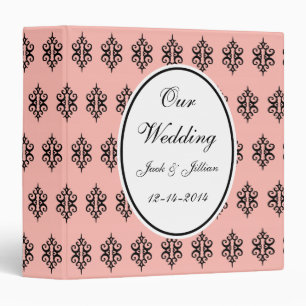 Personalized Pink Wedding Scrapbook Binder