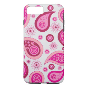 Personalized Pink & White Girly Paisley Case-Mate iPhone Case