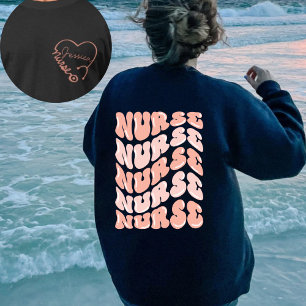 Personalized Pink y2k Nurse  Sweatshirt