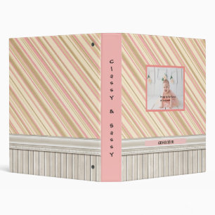Personalized Pink, Yellow & Gray Classy & Sassy Binder