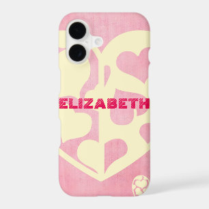 Personalized Pink & Yellow Heart