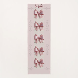 Personalized Pink Yoga Mat with Bows