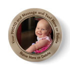 Personalized Pins with Your Photo or Logo and Text