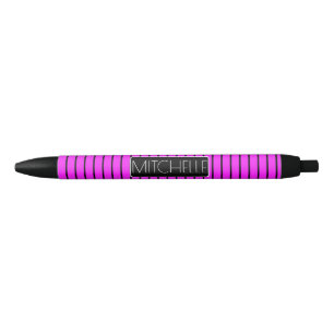 Personalized Pinstriped PBP1 Black Ink Pen