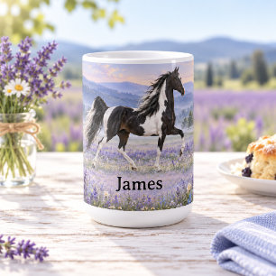 Personalized Pinto American Saddlebred Lavender  Coffee Mug