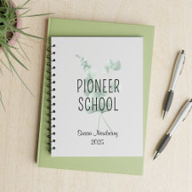 Personalized Pioneer School Notebook w Eucalyptus