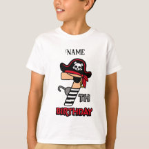 Personalized Pirate 7th birthday t-shirt