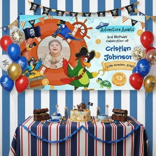 Personalized Pirate Birthday Party Banner  Photo