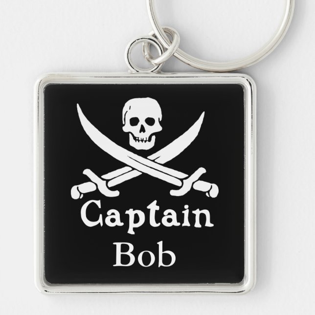 Personalized Pirate Captain Keychain (Front)