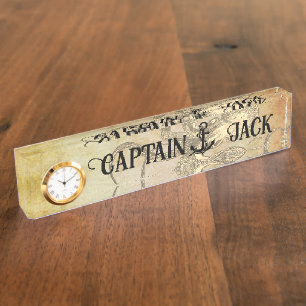Personalized Pirate Captain Nameplate