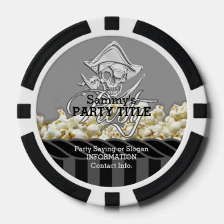 Personalized Pirate Day Party Poker Chips