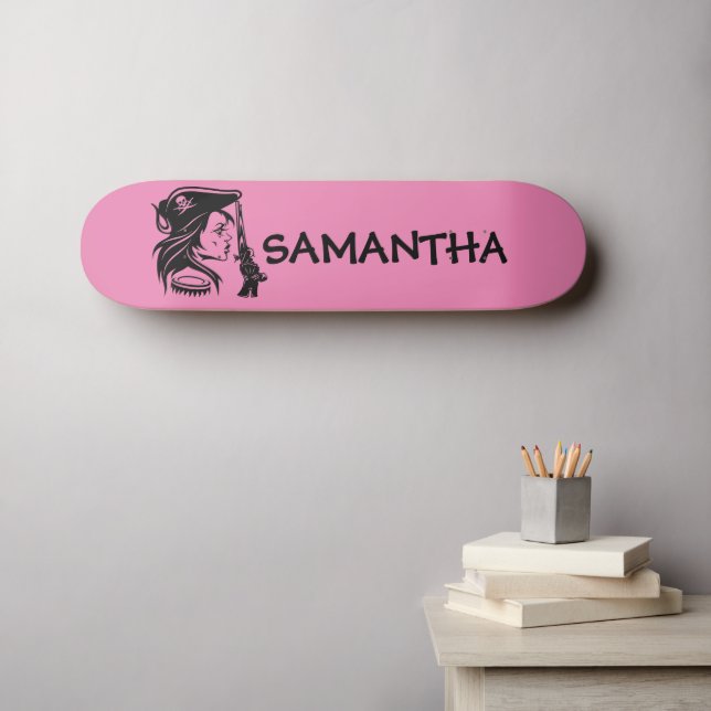 Personalized  Pirate Lady Skateboard (Wall Art (Horz))