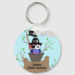 Personalized Pirate Nursery Design Keychain