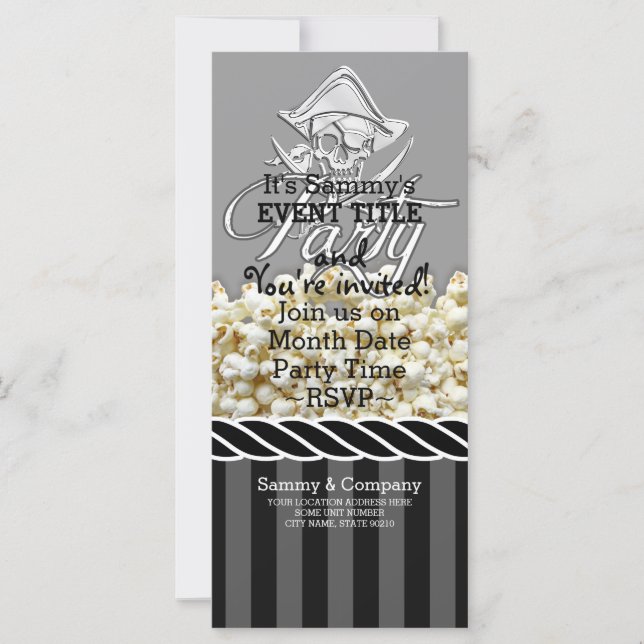 Personalized Pirate Party (Front)