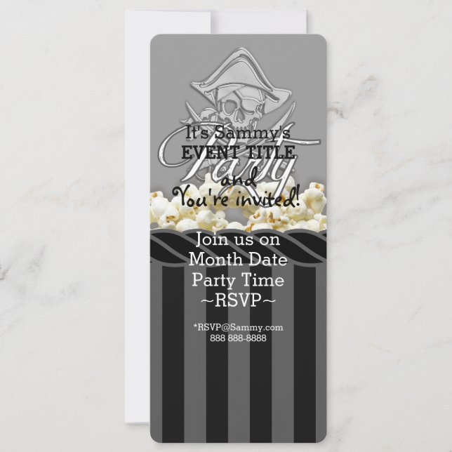 Personalized Pirate Party Invitation (Front)