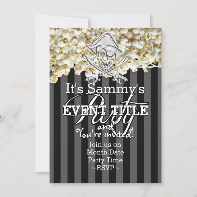 Personalized Pirate Party Invitation (Front)