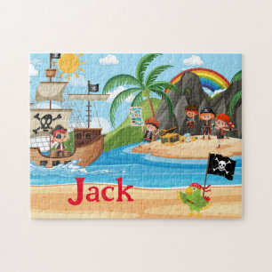 Personalized Pirate Ship Child Name Puzzle