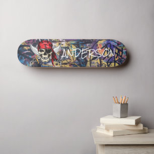Personalized  Pirate Ship Skull Skateboard
