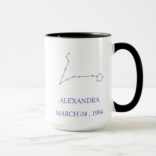 Personalized Pisces Constellation Mug - Custom Sta (Droite)