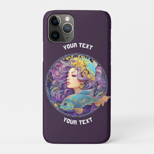 PERSONALIZED PISCES ZODIAC SIGN  Case-Mate iPhone CASE (Back)