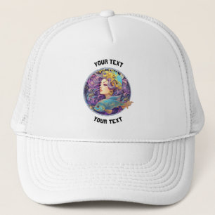 PERSONALIZED PISCES ZODIAC SIGN  TRUCKER HAT