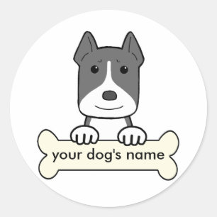 Personalized Pitbull Classic Round Sticker