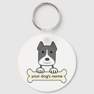 Personalized Pitbull Keychain