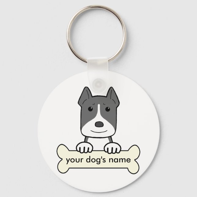 Personalized Pitbull Keychain (Front)