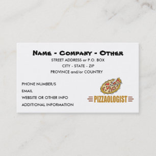 Personalized Pizza Business Card