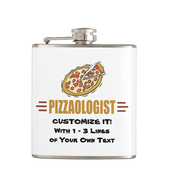 Personalized Pizza Hip Flask (Front)