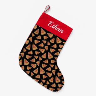 Personalized Pizza Lovers Small Christmas Stocking