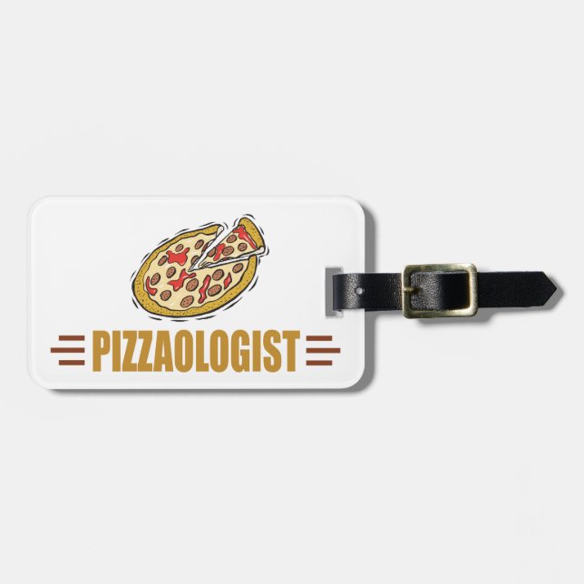 Personalized Pizza Luggage Tag (Front Horizontal)