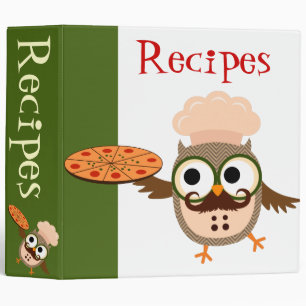 Personalized Pizza Owl Recipe Binder