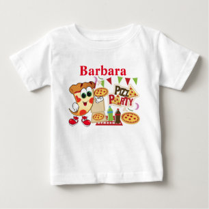 Personalized Pizza Party Fun  Baby T-Shirt