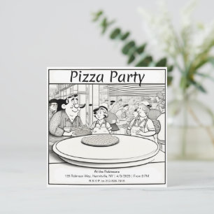 Personalized Pizza Party Invitation