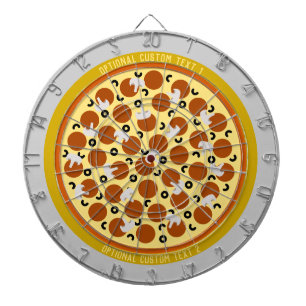 Personalized Pizza   Pepperoni Olives Mushrooms Dartboard