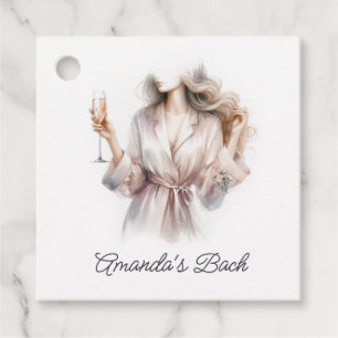 Personalized PJs & Prosecco Bridal Shower Favour Tags