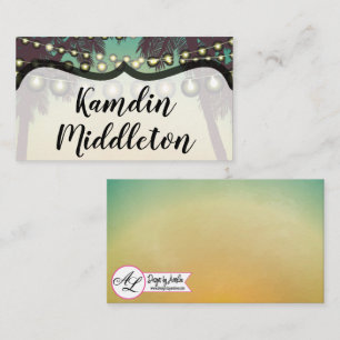 Personalized Place Cards Beach Sunset Palm Tree St