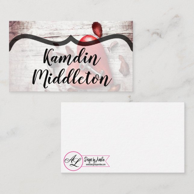 Personalized Place Cards Country Wood Key to my He (Front/Back)