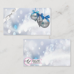 Personalized Place Cards Ornaments Snowflakes Snow