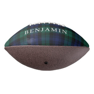 Personalized Plaid Green Tartan Custom Football