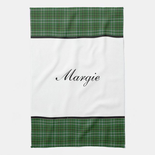 PERSONALIZED PLAID HAND TOWEL TEMPLATE (Vertical)