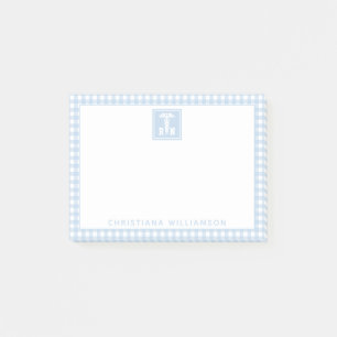 Personalized Plaid Pattern RN Registered Nurse Post-it Notes