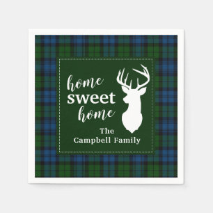 Personalized Plaid Tartan Clan Campbell Military Napkin